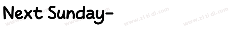 Next Sunday字体转换